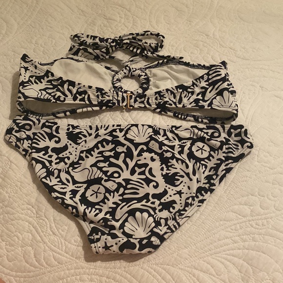 Vineyard Vines bikini, bottom M, top XL, Navy and White - Picture 2 of 3